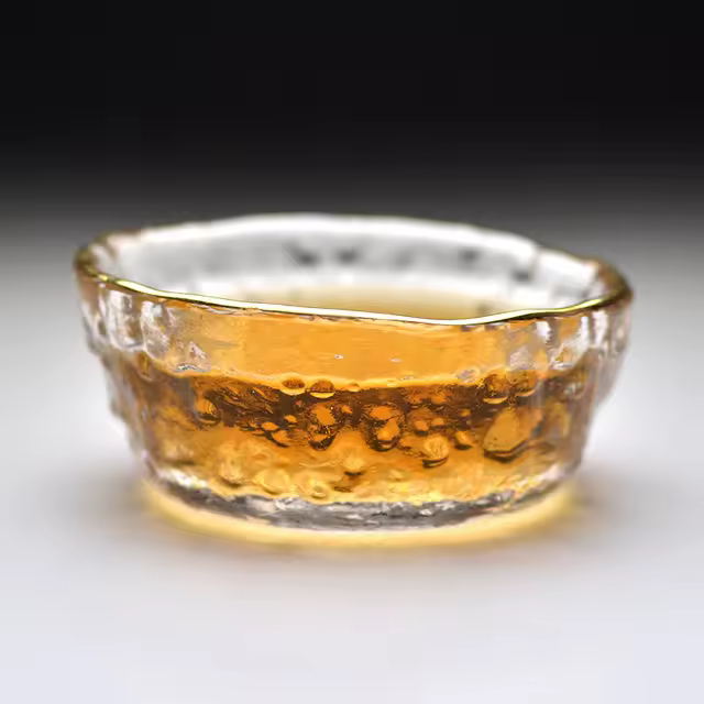 Taza de té de vidrio dorada - 1
