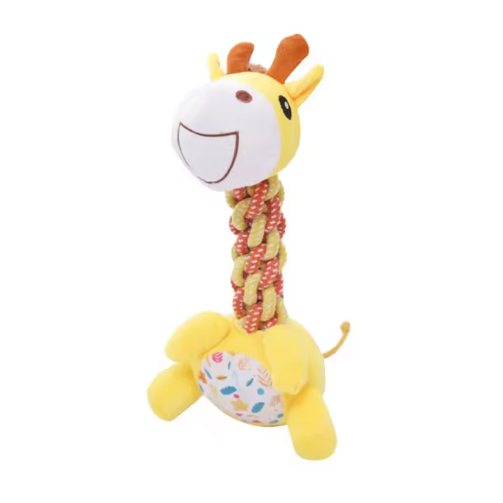 Juguete creativo para masticar con sonido de chirrido para mascotas, divertidos juguetes de peluche de seguridad para perros, resistentes a desgarros, juguetes de peluche para mascotas de dibujos animados, perro pequeño - 1