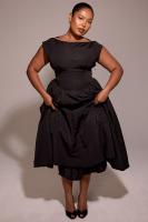 Vestido de noche elegante para mujer con escote en la espalda - Vestido largo sin mangas con pliegues para fiesta, graduación, vacaciones - details 25