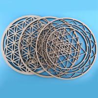 Juego de Arte de pared de Geometría Sagrada, arte de pared de madera, escultura, decoraciones de pared para decoración del hogar, 3 piezas por juego - details 15