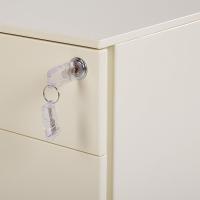 metal beige claro 3 cajones ruedas cerradura industrial oficina Cami - details 5