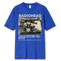 Radiohead-Camiseta clásica Vintage para Hombre, Camisetas de Rock de gira en América del Norte, Camisetas de calle de Hip Hop, Tops de gran tamaño de algodón 100% - details 6