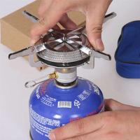 Mini estufa de gas para acampar al aire libre con bolsa de advertencia, estufa de cocina portátil para senderismo, montañismo y pesca, 1. - details 3