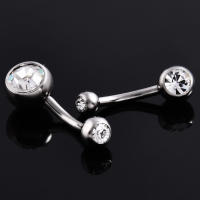 Anillo para Piercing en el ombligo, Gema de 16G 3A CZ, joyería corporal, implante de titanio, ASTM F136, hilo interno - details 3