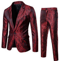 Traje de vestido de cachemir de 2 piezas para hombre, conjuntos de pantalones de Blazer de boda de fiesta - details 6