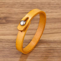Jiayiqi-pulsera Vintage de cuero genuino para hombre y mujer, brazalete de mano, brazalete Punk, regalo de joyería para pareja - details 14