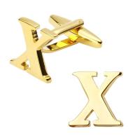 Gemelos de latón pulido a mano para hombre, joyería de alta calidad, chapado en oro, A-Z, 26 letras, moderno, nuevo - details 24
