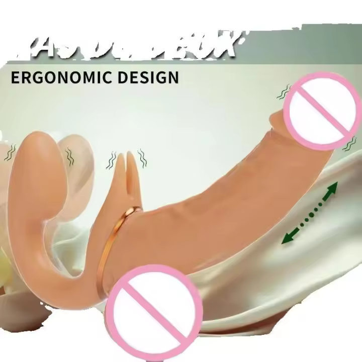 Vibrador Telescópico Doble Cabeza Dispositivo de Placer Sensual para Mujeres - 1