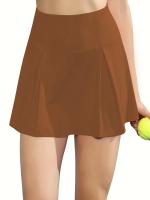 Falda Corta Deportiva para Mujer para Tenis, Bádminton, Yoga - Estilo Atlético Casual, Color Sólido, Mezcla de Poliéster y Spandex Elástico, Lavable a Máquina - Primavera/Verano/Otoño - details 31