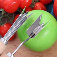 Removedor de semillas de piña de acero inoxidable, pelador de piña portátil con mango de madera, Clip multifuncional para excavación de ojos en el hogar - details 2