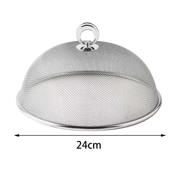 Paraguas de acero inoxidable, cúpula para alimentos, pantalla de malla fina, cubierta duradera reutilizable, red para reuniones al aire libre, sitio de acampada - 1