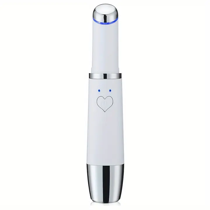 Pluma de masaje con calor, masajeador facial recargable, masajeador de ojos, masajeador de labios, masajeador de ojos, masajeador de cara caliente y fría - 1