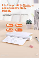 Impresora térmica A4 pequeña para el hogar, impresora fotográfica portátil sin tinta para aprendizaje, oficina y hogar, Bluetooth - details 2
