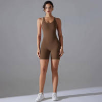 Hamidou-Conjunto de Yoga con espalda descubierta para mujer, Body de Fitness de alta elasticidad, ropa de gimnasio deportiva, Top corto de Fitness, Shockpro - details 1