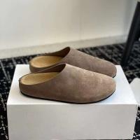 Nuevas zapatillas de verano de cabeza redonda a la moda, zuecos de madera con tacón grueso, zapatos de mujer - details 0