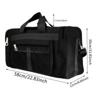 Bolsa de viaje de nylon para hombres y mujeres Bolsa de equipaje de mano de gran capacidad para fin de semana, gimnasio, bolsa deportiva para la noche - details 4
