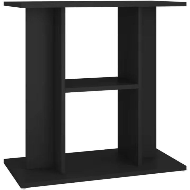 vidaXL Soporte para Acuario Madera de ingeniería Negro 60x30x60 cm - 1