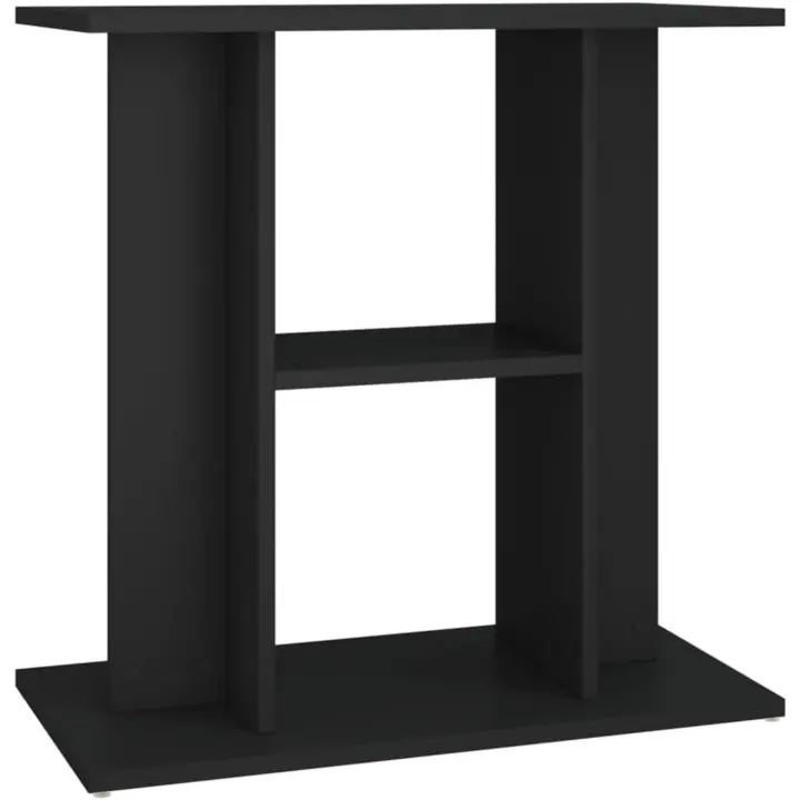 vidaXL Soporte para Acuario Madera de ingeniería Negro 60x30x60 cm - 1