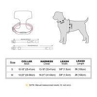 Set de 3 Arneses Transpirables para Perros Collar de Terciopelo Suave con Correa - details 1