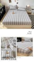 Plaid Style Fitted Sheet Skin-friendly Bed Cover Elastic Bedsheet for Girls Boys Room couvre lit Home Bed Linen(No Pillowcase) - details 19