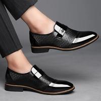 Zapatos de Negocios para Hombres Punta Afilada Cómoda Suela de Pegaje Oxfords de Negocios para Fiesta, Boda, Oficina - details 0