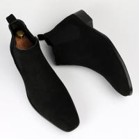 Botas Chelsea para hombre, zapatos para hombre con cabeza cuadrada pequeña, botas cortas para hombre de moda versátil, botines - details 13