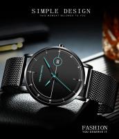 Reloj de Cuarzo Premium Automático, Movimiento Japonés, Correa de Acero Inoxidable Azul Negro, Resistente al Agua, Moda de Viaje para Hombres - details 6