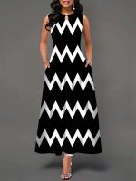 Women's Boho Long Dress Elegant Sleeveless Floral Print Casual Beach Party Summer Dress - details 23