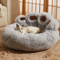 Cama de perro de lujo pata en forma de felpa perro estera, cama para mascotas para perros pequeños medianos y grandes, suministros gatito, perro mascota calmante cama, estera lavable - details 8