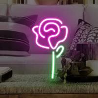 Flores Letrero LED de neón Decoración de pared Ramo de flores Rosa floreciente Luz de neón Dormitorio Tienda de flores Hogar Tienda de bodas Tablero LED, luz de neón de cráneo - details 1