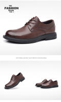 Zapatos de hombre, zapatos de cuero casuales de negocios, zapatos de traje con cordones - details 19