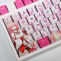 108 teclas genshin Impact Yae Miko keyhat Cherry profile Game Character Animation keyhat PBT Dye sublimación de keyhat mecánico de teclado - details 1