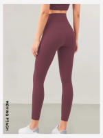 Pantalones largos de Yoga para mujer, pantalones deportivos ajustados, BLB, melocotón móvil - details 12