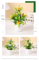Plantas artificiales en maceta Multicolor Morning Glory, simulación Natural de plástico, accesorios para fotos en maceta, bonsái de imitación elegante - details 2
