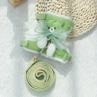 Conjunto de correa y chaleco para mascotas, arnés de pecho para gato con dibujos animados, antirotura, pequeño, 1 unidad - details 9