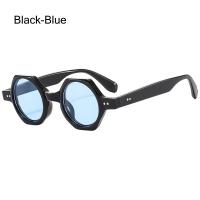 Gafas de sol cuadradas poligonales para mujer y hombre, lentes hexagonales con remaches, lentes transparentes del océano - details 1