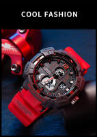 Reloj de pulsera deportivo para hombre Smael resistente al agua con función de alarma y fecha multifunción cuarzo dualtime - details 14