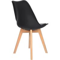 4 Sillas Comedor Nórdicas, Sillas de Cocina Nórdicas con Patas de Madera Maciza de Haya y Asiento Acolchado y Tapizado - details 14