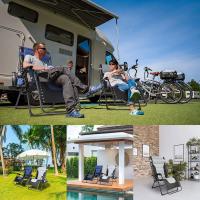 Silla de Relájate al Aire Libre Ajustable Asiento Cobertado para Adultos 160kg - details 8