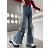 Pantalones Vaqueros para Niñas Primavera 2024 Nuevos Pantalones Acampados para Niños Medianos y Grandes Moda de Ocio Casual para Primavera y Otoño - details 15