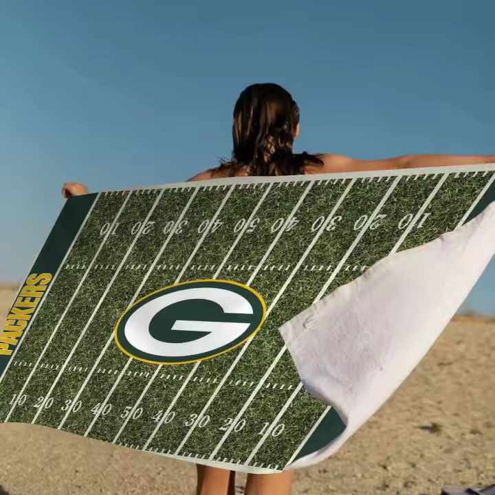 Alfombras Green Bay P-Packer F-Fans United Beach para niños, baño personalizado, piscina, vacaciones, toalla, regalo de fiesta - 1
