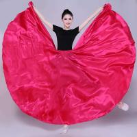 Vestido de bailarina gitana de danza del vientre, swing flamenco español largo satinado brillante de 360/720 grados, varios colores - details 6