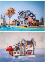 MMZ modelo MU rompecabezas de Metal estilo Anhui jardín modelo de construcción chino DIY 3D corte láser montar rompecabezas juguetes regalo para niños - details 3