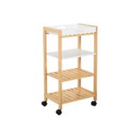 Carrito de Cocina de 4 Niveles Rodillas Estantería de Almacenamiento Botellero Para Sala de Estar - details 7