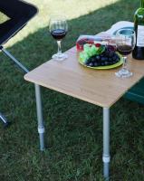 Mesa de Camping Plegable de bambú de 100 x 72 cm para 4 a 6 Personas, Marco Estable de Aluminio, 3 Alturas Ajustables con Bolsa de Transporte para jardín, Picnic, Camping - details 10