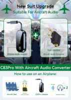 Transmisor y receptor estéreo con Bluetooth 5,4, 2 en 1, 3,5mm, AUX, adaptador inalámbrico de Audio para avión, micrófono para TV, PC, auriculares, coche y avión - details 0