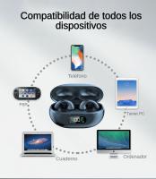 Auriculares Inalámbricos con Clip 2024, Auriculares Bluetooth 5.3 con Micrófono HD, HiFi Estéreo y Pantalla LED, Ajuste Cómodo, Carga Rápida USB-C, Auriculares para Deportes y Correr, Compatibles con Android, iPhone, Xiaomi, Samsung y Huawei - details 15