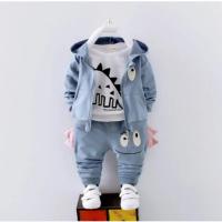 Conjunto de ropa de bebé, ropa de algodón de dibujos animados para niños pequeños, ropa de bebé de tres piezas - details 3