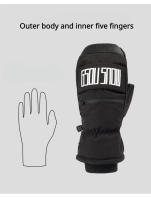 Guantes de esquí resistentes al desgaste para hombres y mujeres, manoplas cálidas para snowboard, impermeables de cinco dedos, engrosadas, 2025 - details 11