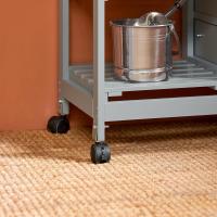 Mueble Auxiliar Cocina Carrito de Servir con 3 Cajones 2 Estantes y 1 Bandeja Extraíble Gris ES - details 2